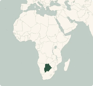 Mappa del tour di Botswana