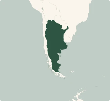 Mappa del tour di Argentina