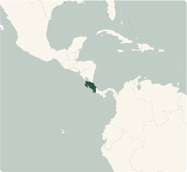 Mappa del tour di Costa Rica