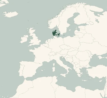 Mappa del tour di Danimarca