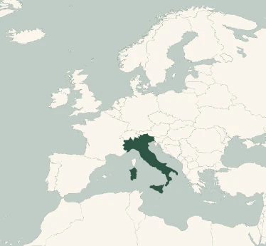 Mappa del tour di Italia