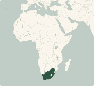 Mappa del tour di South Africa
