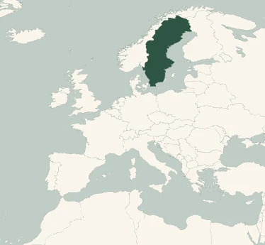 Mappa del tour di Svezia